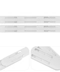 Eight Pack 10 Inch White ABS Drawer Slides With Silent Operation And Tool Free Installation, adhesive mount plastic sliding rails