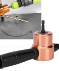 Double Head Sheet Nibbler Metal Cutter Drill Attachment for 360 Degree Cutting on metal sheet
