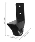 8 Piece L Shaped Plate Casters For Furniture And Luggage With Rubber Wheels, Bottom Mount Fixed Casters For One And A Half Inch Fit