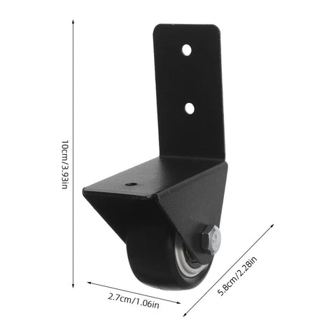 8 Piece L Shaped Plate Casters For Furniture And Luggage With Rubber Wheels, Bottom Mount Fixed Casters For One And A Half Inch Fit