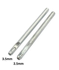 Metal Snap Button Setter Kit With 10 Snap Setters And Hole Punch Base, showing 2.5mm and 3.5mm metal hole punch tools