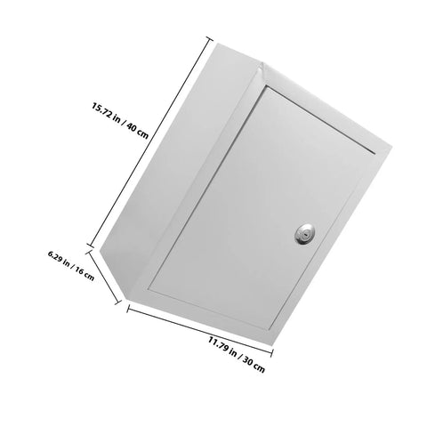 Weatherproof Outdoor Electrical Junction Box Metal Enclosure 300x400x160mm With Mounting Brackets, front view