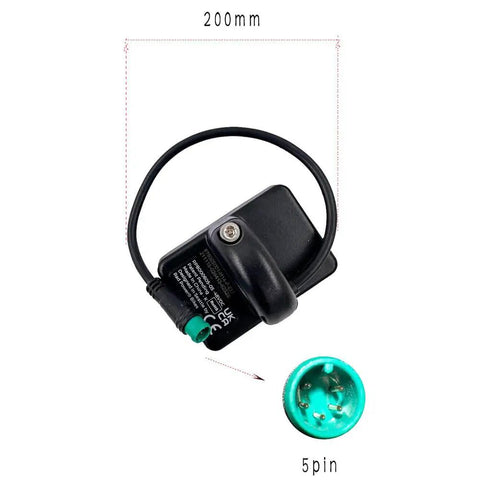 Clear 48V Ebike LCD Display Panel With Waterproof 5-Pin Connector For Speed Control And Battery Readouts, Rugged Bike Meter Screen That Fits Most Rad Power Ebikes And Custom Builds, Easy Install No-Fuss Readouts Every Time