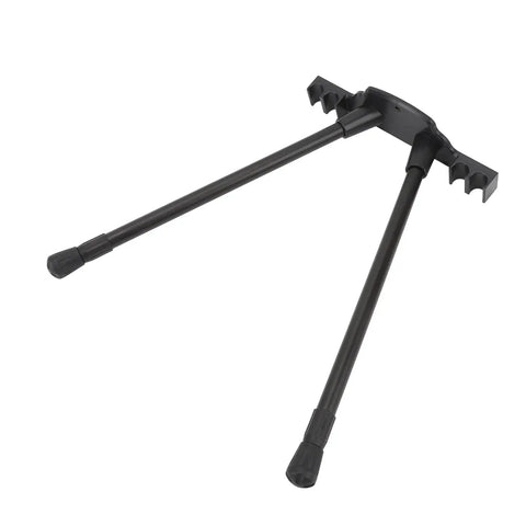 Folding Camping Table Legs For DIY Camp Tables Workbenches Outdoor Travel And Home Furniture Gear in black color with secure lock design.