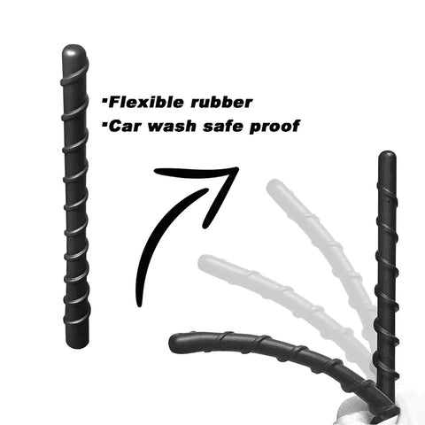 Shorty 7 Inch Spiral Flexible Rubber Truck Antenna For GM GMC Chevy Trucks Optimized AM FM Radio Reception Low Profile Mast Durable Premium Rubber Flexibility Feature