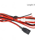 Heavy Duty 16AWG 1.5M CB Radio Power Cord 3-Pin 2-Wire With 15A Fuse, coiled with visible connector and fuse, 59in length