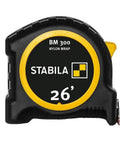Pocket Tape Measure With Double Sided Inches And Centimeters, 26 Feet, Shock Resistant ABS Case visible from the front