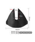 Outboard Hydrofoil Wing Power Packed With High Strength PP Material For Planing Boats 40-200hp shown with measurements and fittings