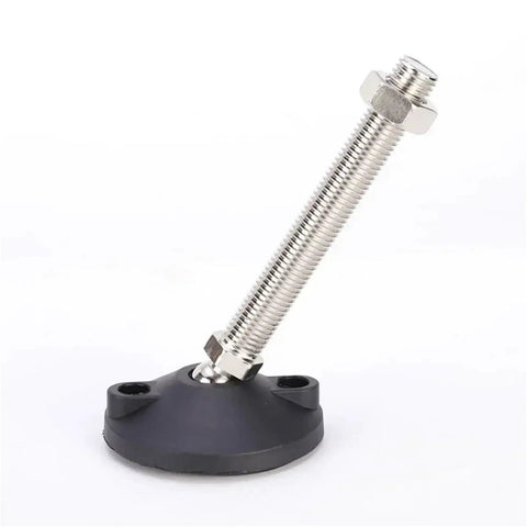 Kick That Wobble With Rock Solid Adjustable Leveling Feet, heavy duty swivel base pad with metal screw, perfect for stabilizing uneven floors.