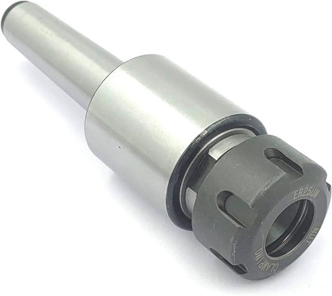 Pro Grade ER Collet Revolving Live Center For Lathes With MT3 Shank And ER25 Head, Double Bearings, Hardened Tool Steel Build, 44mm Body