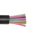 12 To 16 SOOW Portable Cable 600V Black 25 Ft Pro Grade Industrial Electrical Wire With 16 Conductors 12 AWG High Flexibility For Rugged Outdoor Use 10 Amp Capacity, cut end