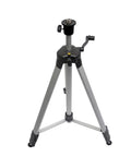 No Sweat Light Duty Aluminum Tripod For Point And Line Laser Levels featuring smooth crank elevation and flat mounting plate.
