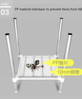 Heavy Duty Portable Wardrobe Closet Steel Pipe Frame And No Sweat Assembly Garment Storage Rack For Bedroom showing PP interlayer and keys.