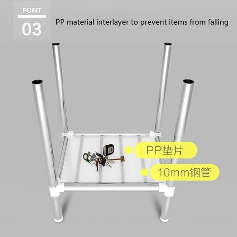 Heavy Duty Portable Wardrobe Closet Steel Pipe Frame And No Sweat Assembly Garment Storage Rack For Bedroom showing PP interlayer and keys.
