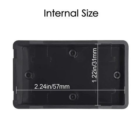 Slick Abs Project Box 10 Pack Built Tough Heavy Duty Electrical Enclosure 2.24x1.22in internal size view for circuit storage.