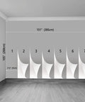 Room layout for Giant City Night Skyline Wall Mural for Bedroom and Living Room Not Peel and Stick, 151 by 105 Inches, 7 panels