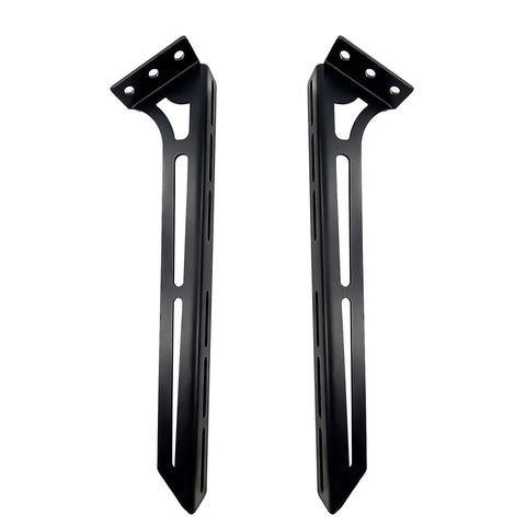 STILEALUS steel amplifier rack mounting brackets, black powder-coated, pair