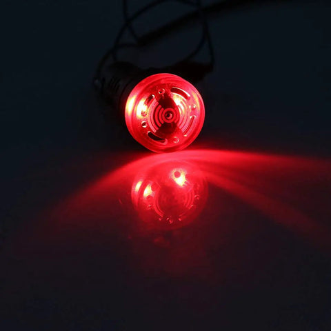 Red Indicator Light With Buzzer 24V ACDC 22Mm Panel Mount Flasher Alarm For Electrical Control Panels with illuminated red LED in dark setting