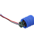 Super Turbo Fan 7.4V Brushless Motor Hits 80K RPM For Rapid Electronic Cooling Ultimate High Pressure Airflow For Custom PC, Automotive Systems, And Heavy Duty Industrial Gear Metal Blue Build with blue casing and wires.