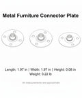 Diagram of Heavy Duty Metal Furniture Connector Plate With Nuts For Sofa Cabinet And Chair Joints No Wobble Fix Rock Solid Reinforcement Bracket.