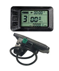 Must Have High Contrast LCD Display Panel For Electric Bicycles With USB Interface, Waterproof 5 Pin Connector shown front and back