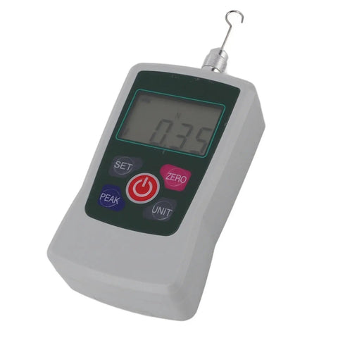 Compact Slick Mini Push And Pull Tester With Built In Sensor 2N To 20N Digital Force Gauge Aluminum Alloy Body Ideal For Material Testing And Quality Control In Labs And Workshops, front view
