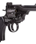 CO2 Pellet Revolver With 4-Inch Barrel In Battlefield Finish, Beefy Full Metal Build,.177 Caliber, 400 FPS, side view