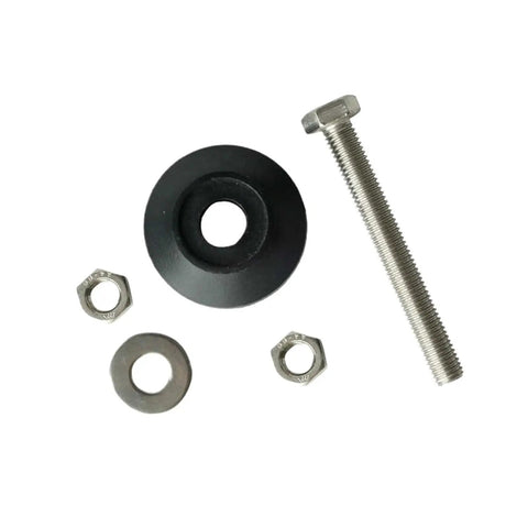 6 Pack Adjustable Furniture Glide Leveling Feet With Nylon Base And Threaded Joint, bolts, nuts, and washer