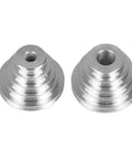 Heavy Duty Aluminum 5 Step Variable Pulley Kit For Benchtop Drill Press With 14mm And 22mm Bore, K26 Rubber Belt Included For Fast Drive Transmission On Small Motor Shafts, two aluminum pulleys