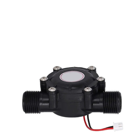 Get Your Flow Going Mini 12V DC Hydroelectric Water Power Generator Kit front view black turbine with connectors