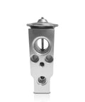 Front view of silver Car AC Expansion Valve Built Tough With Metallic Anti Wear Durability Precise Refrigerant Flow For Consistent Cooling Auto AC