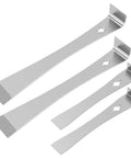 Four Piece Pry Bar Scraper Set With Stainless Steel Flat Pry Tools Do It All Crowbar Kit for remodeling, scraping, lifting, pulling tasks