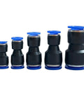10Pcs PG Air Fittings Set for Hose 4 to 12mm Male BSPT Threads Quarter Inch Half Inch One Eighth Inch Three Eighth Inch Pneumatic Connectors in five sizes