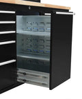 Interior view of Badass Heavy Duty Tool Chest And Rolling Cabinet Two Pack with deep slide-out drawers shown.