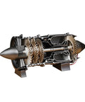 1/3 Scale Turbojet Engine Kit For Aircraft Gearheads, 100-Piece DIY Model With Realistic Fan Blade Action, CNC Machined Parts, Premium Resin Components, Build Your Own Jet Engine, cutaway view