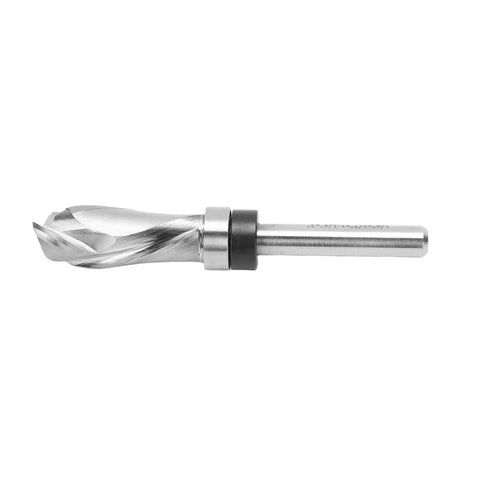 Premium Compression Flush Trim Router Bit With Top Bearing For Precision CNC Woodworking, 14 Inch Shank And 12 Inch Cutting Diameter spiral design