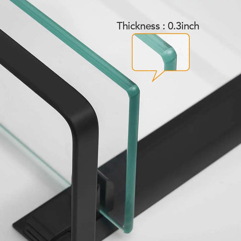 Close-up of Heavy Duty Lavatory Glass Bathroom Shelf With Huge Storage Space Two Tier Tempered Glass Shower Shelves