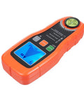 Minhe 7-in-1 Wall Detector with Smart Sensor in orange, showing LCD display and detection buttons, handheld tool for metal and wood.