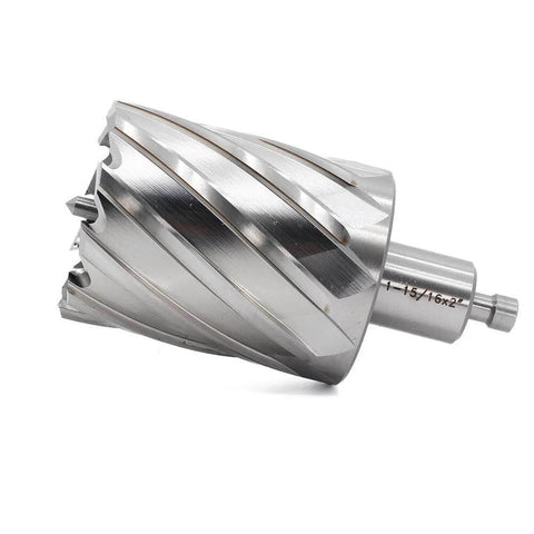 Oscarbide annular cutter with Weldon shank, 1-15/16 in diameter, 2 in depth of cut