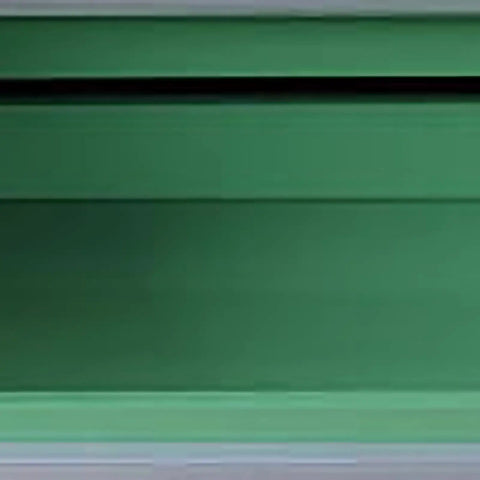 Close-up of the green finish on the Snag This Top Shelf Lockable Steel Tool Cabinet Featuring Secure Metal Storage Chest.