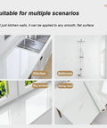 Peel And Stick Contact Paper Self Adhesive Wall Panels For Tv Accent Decor Rock Solid Faux Tile Backsplash in kitchen and bathroom surfaces.