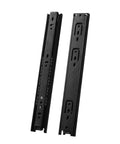 Heavy Duty Silent Telescopic Drawer Slides For Wardrobe Cabinets And Tables Smooth Glide Extension Rails For Keyboard Drawers And Furniture Storage Durable Multi Purpose Hardware Repair Kit For Home And Office Easy Install, black steel pair