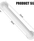 Straight Up Solid Stainless Steel Twelve Inch Bathroom Safety Grab Bar With Smooth Anti Slip Grip Perfect For Elderly Seniors Total Lifesaver Support Handle Easy Peasy Setup, showing dimensions of 30cm length and 5.8cm diameter.