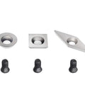 Ridiculously Sharp Carbide Replacement Inserts For Mini Wood Lathes Tough Square Round And Diamond Cutters with mounting screws.