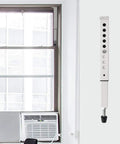 AC Window Security Lock Bar For Sliding Windows, Sturdy Adjustable Steel Barrier Extends From 10 To 17.5 Inches, Prevents Window From Opening During Air Conditioner Install, Heavy Duty Home Security