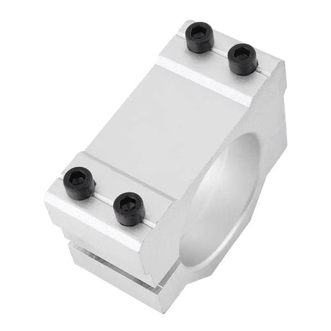 Heavy Duty Spindle Motor Mount Bracket Clamp Cast Aluminum Sturdy Upgrade For Cnc Engraving Machine 52Mm with black screws