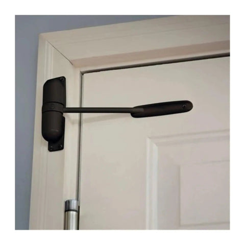 Beefy Heavy Duty Zinc Alloy Adjustable Spring Door Closer Hardware With Surface Mount Design Smooth Quiet Close Adjustable Stops For Precise Control