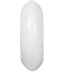 Single white wheel from Outdoor Asphalt Inline Skate Wheels 89A Durometer 72mm X8 Set Durable White Wheels for Street Skating Fast Yet Smooth Ride