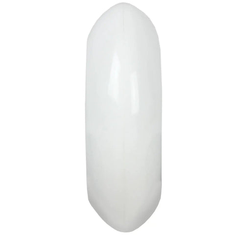 Single white wheel from Outdoor Asphalt Inline Skate Wheels 89A Durometer 72mm X8 Set Durable White Wheels for Street Skating Fast Yet Smooth Ride