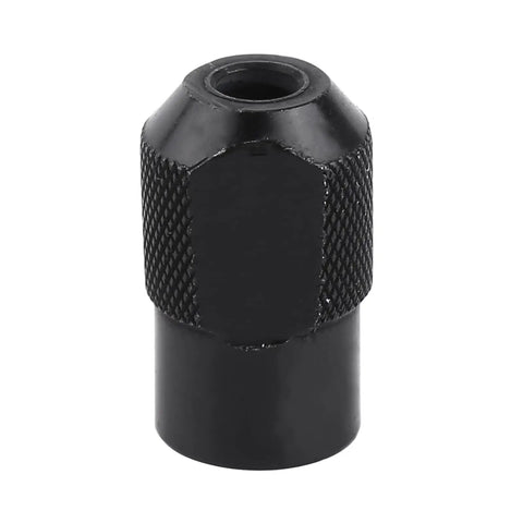Black cap from Six Piece Collet Chuck Sleeve Kit 1mm To 3.2mm Capacity With M8x0.75 Cap Fits Tools, Quick Clamp, Secure Hold
